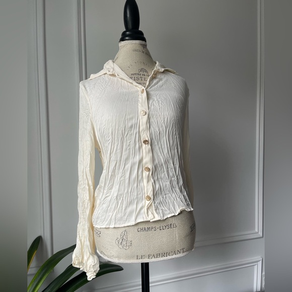 Zara wrinkled button down shirt - Picture 2 of 6